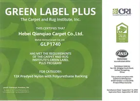 International advanced environmental protection PU square carpet  - CRI certification